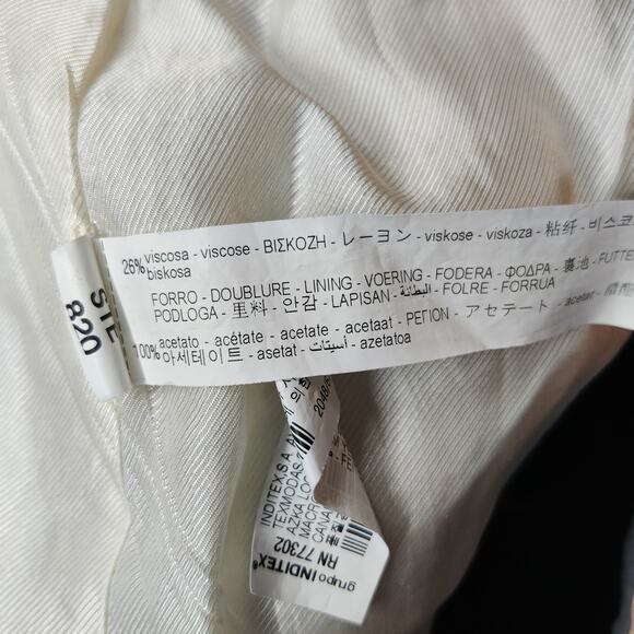 Zara Small Tweed Full Zip Longline Beige Blazer Jacket Preppy Old Money Luxury - Picture 9 of 12